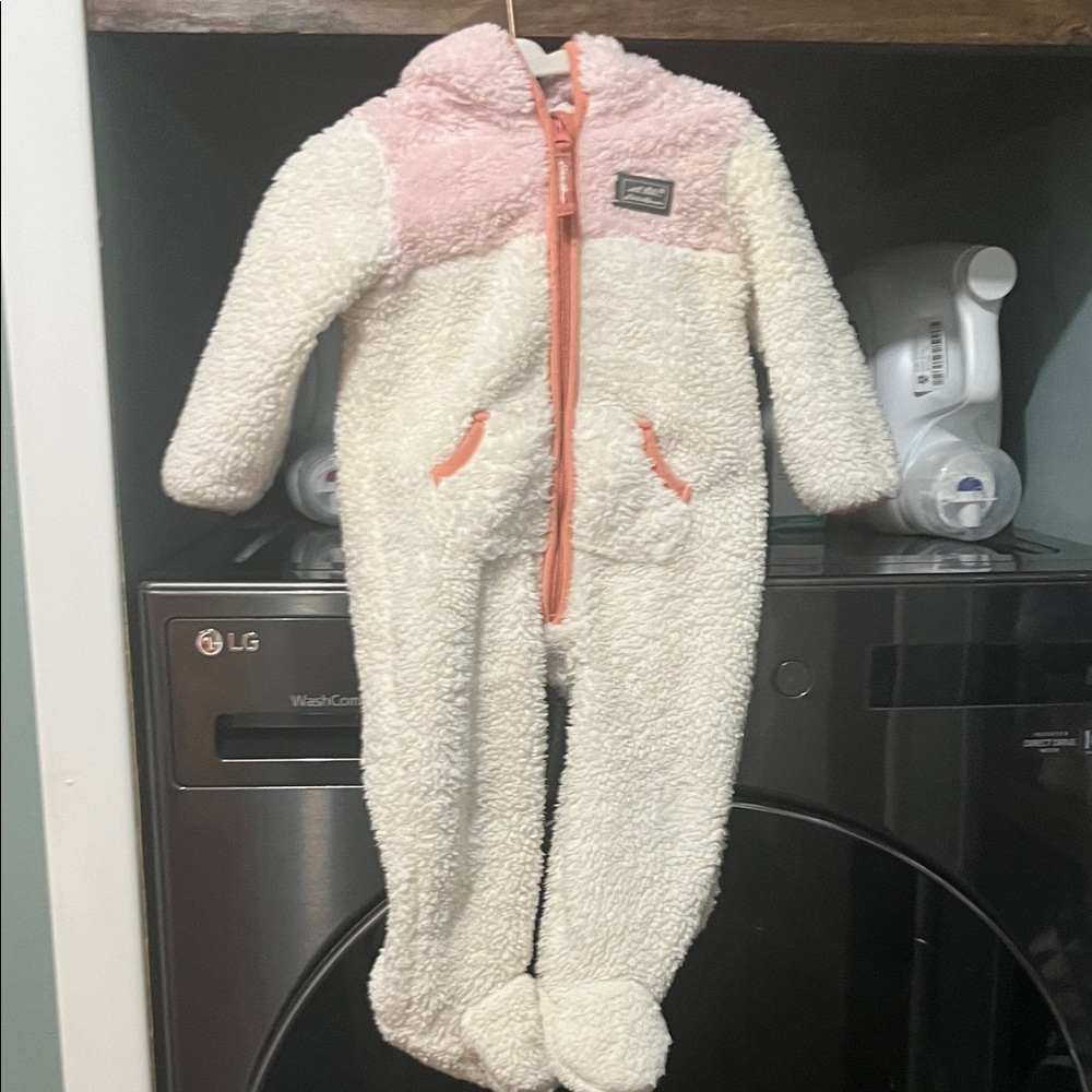 Eddie Bauer Pink and Cream Kids Footie